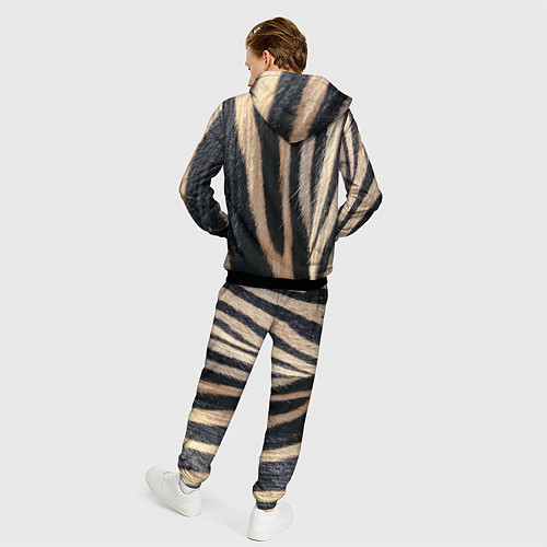 Мужской костюм Мех зебры / 3D-Черный – фото 4