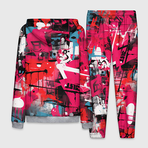 Мужской костюм Красное граффити / 3D-Меланж – фото 2