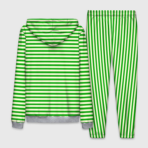 Мужской костюм Бежево-зелёный полосатый / 3D-Меланж – фото 2