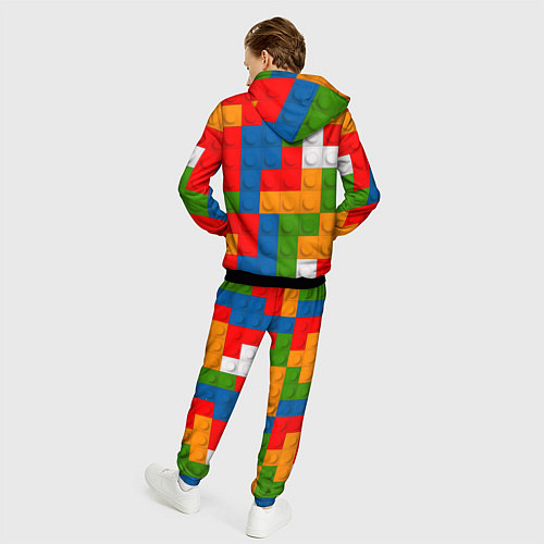 Мужской костюм Блоки цветового конструктора / 3D-Черный – фото 4