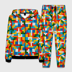 Мужской костюм Разноцветные квадратные плитки