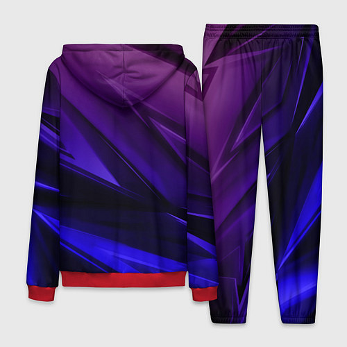 Мужской костюм Абстракция из градиента и линий / 3D-Красный – фото 2