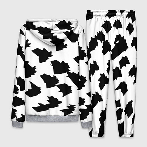 Мужской костюм Чётные пятна на белом фоне - минимализм / 3D-Меланж – фото 2