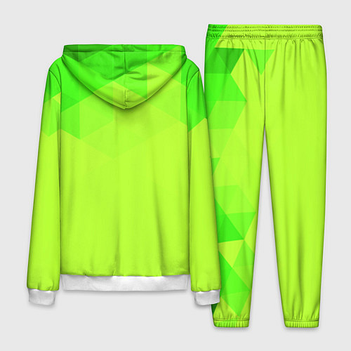 Мужской костюм Кислотная геометрия лайм / 3D-Белый – фото 2
