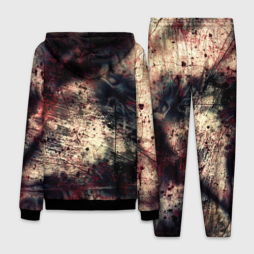 Мужской костюм Мокрая бумага ретро гранж текстура грязная / 3D-Черный – фото 2