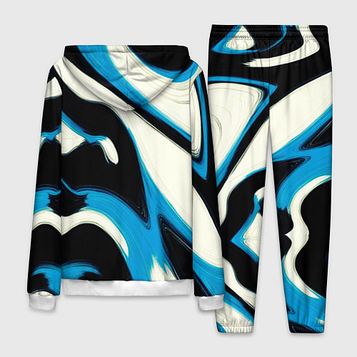 Мужской костюм Современное искусство абстракции / 3D-Белый – фото 2