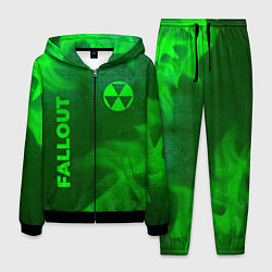 Мужской костюм Fallout - green gradient вертикально
