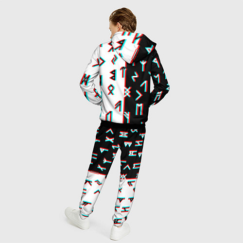 Мужской костюм Doom glitch pattern / 3D-Черный – фото 4