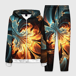 Костюм мужской Абстрактный фрактал, цвет: 3D-белый