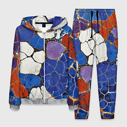 Костюм мужской Потрескавшаяся плитка, цвет: 3D-меланж