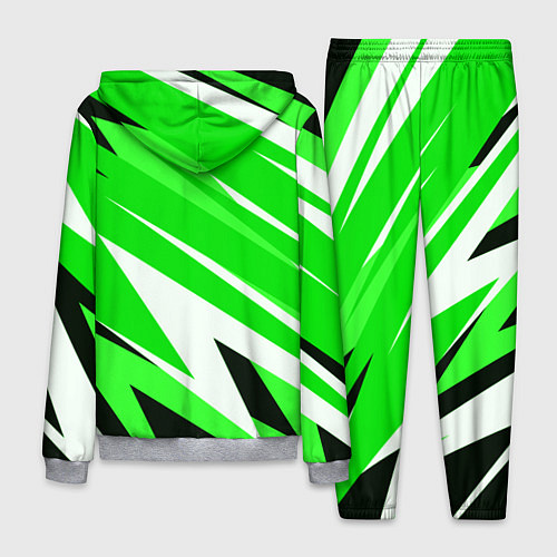 Мужской костюм Geometry stripes green / 3D-Меланж – фото 2