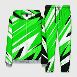 Мужской костюм Geometry stripes green