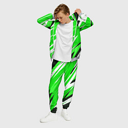 Костюм мужской Geometry stripes green, цвет: 3D-меланж — фото 2