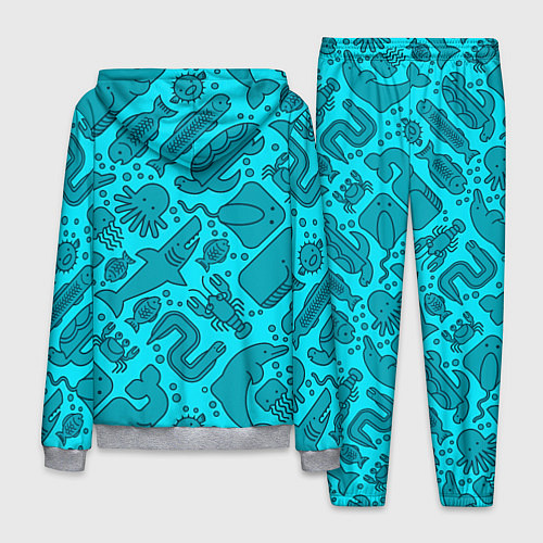Мужской костюм Мультяшные морские обитатели / 3D-Меланж – фото 2