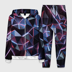 Костюм мужской Неоновые геометрические плиты, цвет: 3D-белый