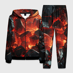 Костюм мужской Текстура черных камней, цвет: 3D-черный