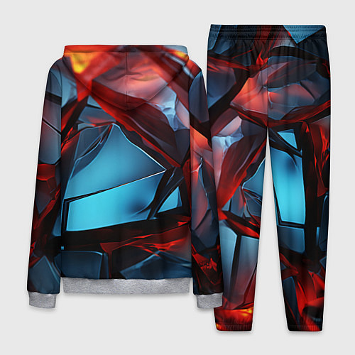 Мужской костюм Камни в красном освещении / 3D-Меланж – фото 2