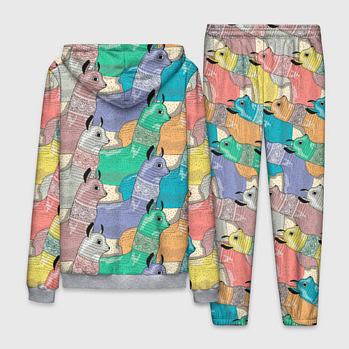 Мужской костюм Разноцветные ламы паттерн / 3D-Меланж – фото 2