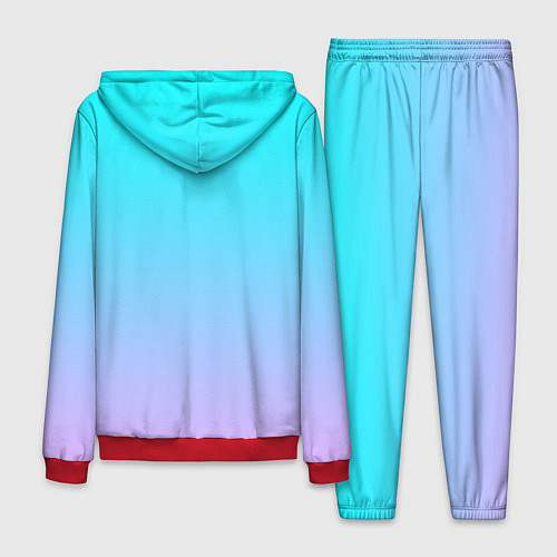 Мужской костюм Неоновые разводы градиента / 3D-Красный – фото 2