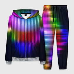 Костюм мужской Неоновая геометрия полосы, цвет: 3D-меланж