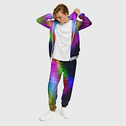 Костюм мужской Неоновая геометрия полосы, цвет: 3D-меланж — фото 2