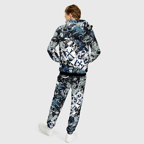 Мужской костюм Рыцари средневековья цербер и череп короля / 3D-Черный – фото 4