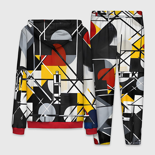 Мужской костюм Конструктивизм абстракция / 3D-Красный – фото 2