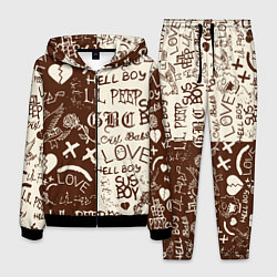 Мужской костюм Lil peep retro pattern