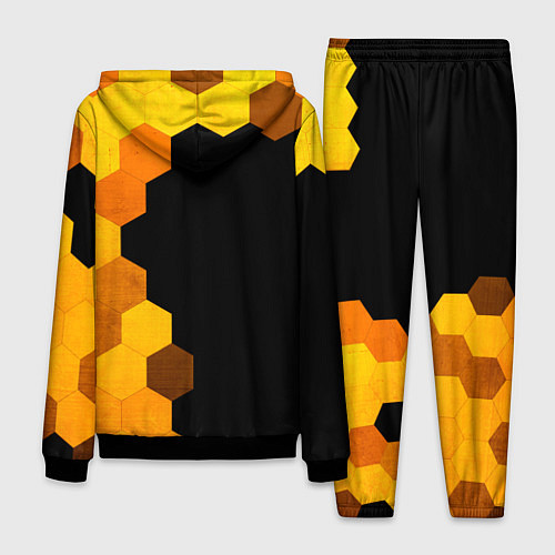 Мужской костюм Stumble Guys - gold gradient по-вертикали / 3D-Черный – фото 2