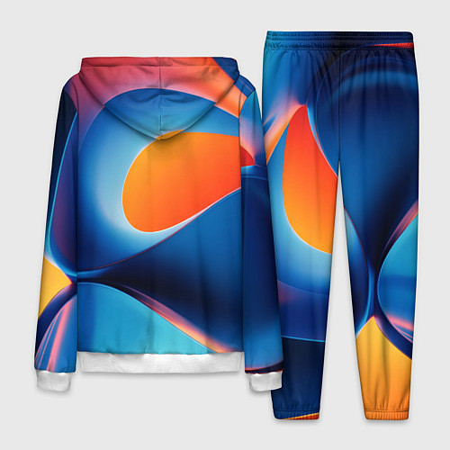 Мужской костюм Абстрактный геометрический градиент / 3D-Белый – фото 2