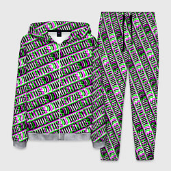 Костюм мужской Juventus glitch pattern, цвет: 3D-меланж