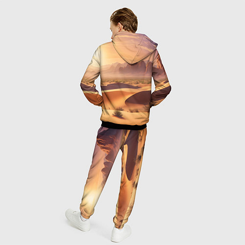 Мужской костюм Закат в жаркой пустыне / 3D-Черный – фото 4