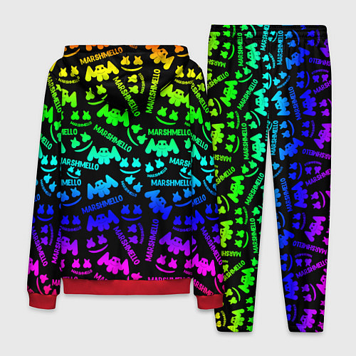 Мужской костюм Marshmello neon steel pattern / 3D-Красный – фото 2