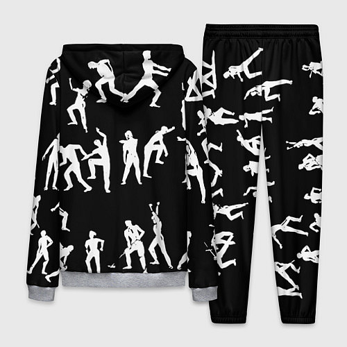 Мужской костюм Silhouettes of moving people / 3D-Меланж – фото 2