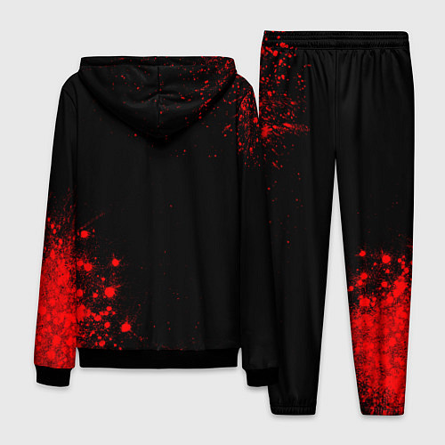 Мужской костюм Burzum - red gradient вертикально / 3D-Черный – фото 2