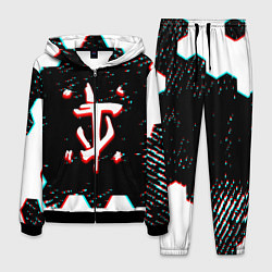 Костюм мужской Doom hexagon glitch color, цвет: 3D-черный