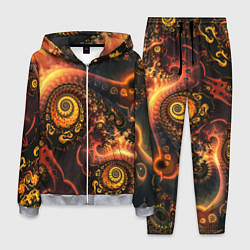 Костюм мужской Оптические узоры фракталы, цвет: 3D-меланж