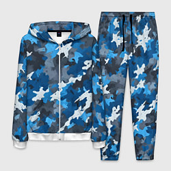 Костюм мужской Синий армейский камуфляж, цвет: 3D-белый