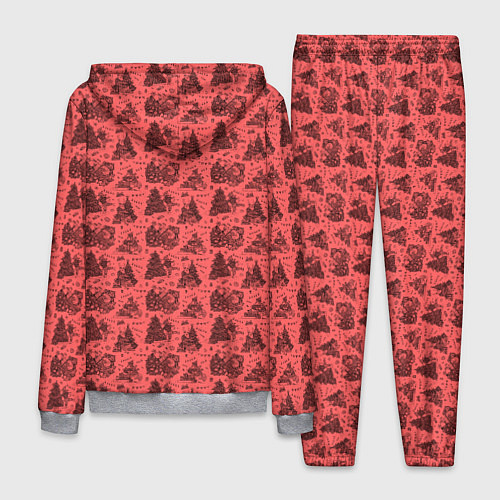 Мужской костюм Новогодние звери на красном / 3D-Меланж – фото 2