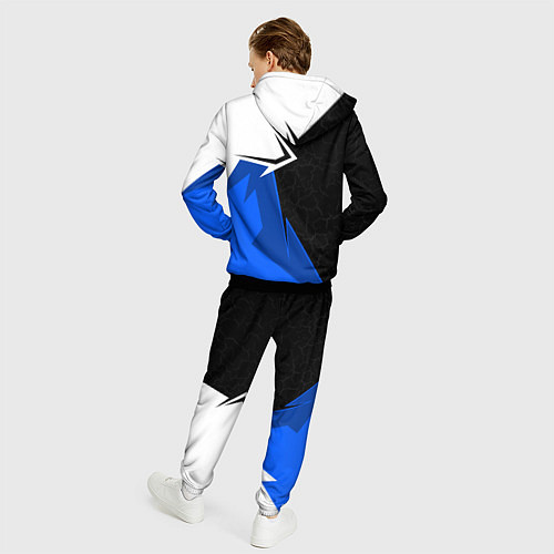 Мужской костюм Блюлок - бело-синей спорт / 3D-Черный – фото 4