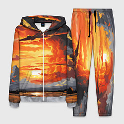 Костюм мужской Багровый закат, цвет: 3D-меланж