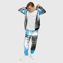 Костюм мужской Сине-чёрный гранж на белом фоне, цвет: 3D-черный — фото 2