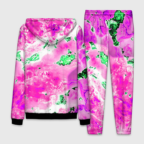 Мужской костюм Розово-зелёная абстракция / 3D-Черный – фото 2