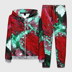 Костюм мужской Голубой минерал в красном камне, цвет: 3D-меланж