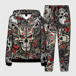 Костюм мужской Череп в маске Хання, цвет: 3D-черный