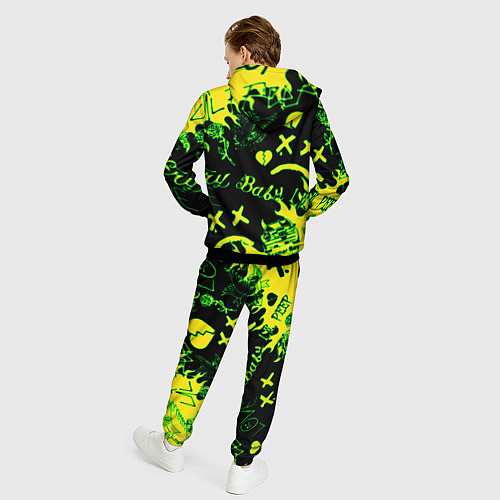 Мужской костюм Lil Peep кислотные автографы / 3D-Черный – фото 4