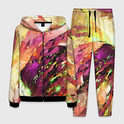 Костюм мужской Красно-жёлтая абстракция, цвет: 3D-черный