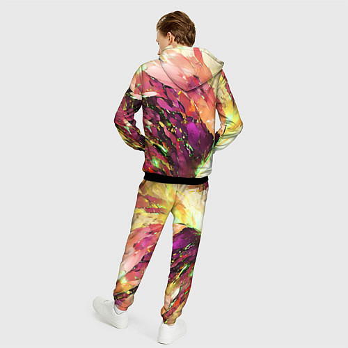 Мужской костюм Красно-жёлтая абстракция / 3D-Черный – фото 4
