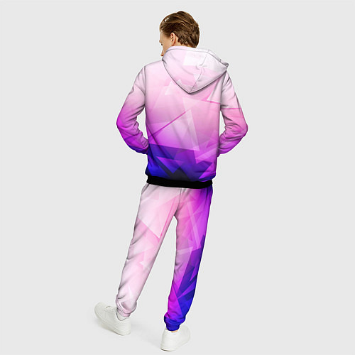 Мужской костюм Неоновая геометрия осколки / 3D-Черный – фото 4