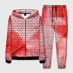Костюм мужской Красные кирпичики, цвет: 3D-черный